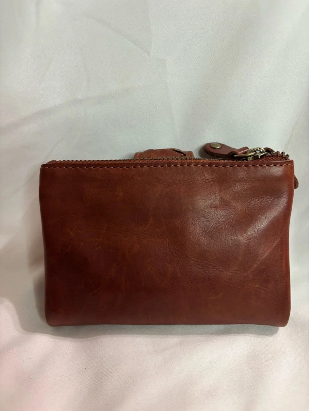 Brown Women's 100% Leather Wallet: Weaved Design, Small Designer Clutch Purse